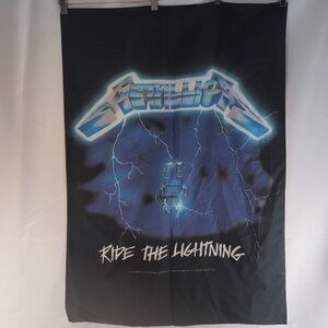 Metallica 1994 Ride The Lightning Italy Scarf Wall Hanging Cloth Banner Vintage